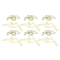 Miniatyrbillede 4 af 8: 100 stk. formet papir clips Pterosauria gul dinosaur form metal bærbare kontor clips til fil klassificering