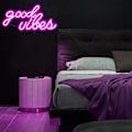 Miniatyrbild 3 av 5: Neon LED Ljusskylt med Akrylbas USB-driven Dekorativ Neonskylt för Sovrum Bar Klubb Festival Party Rosa
