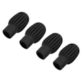 Miniatyrbillede 5 af 8: 4 stk silikone trommestikker spidser Silent Practice Drum Mute Dampener Percussion Accessories Sort