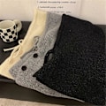 Miniatyrbilde 1 av 5: Vinterlue med hette og skjerf strikket beanie-grå