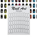 Miniatyrbillede 4 af 7: Nail Art False Tips Display Board - 50 Stk White Nailtips Palette til Gel Polish farvekort