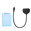 Pikkukuva 2 / 8: TypeC SATA -sovitin 2,5 tuuman USB 3.0 10G SSD HDD kiintolevyasema Kaapeli suojakotelo (sininen)