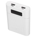 Miniatyrbild 2 av 8: M09B 4x18650 Batterilagringsbox Micro Typ C Ingångsport Bärbar DIY Power Bank Kit Vit