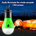Miniatyrbild 3 av 5: Bärbar LED-Tältlampa 4-pack Clip-krok Nödljus Orkanlampor Campinglyktor Glödlampor