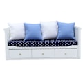 Miniatyrbillede 1 af 8: 1:12 Dukkehus Sofa Legetøj Mini Træmøbler Model Dukkehus Soveværelse Stue Dekoration