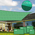 Miniatyrbillede 3 af 6: Solskygge Sejl Åndbar Farbic Canopy Markise Shelter Rektangel UV Block Canopy til Patio Baghave Plæne Have Grøn 3x4m / 9.8x13.1ft