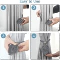 Miniatyrbilde 4 av 5: Bohemian Leaf Curtain Tiebacks - sett med 2, grå