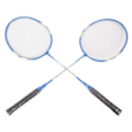 Miniatyrbild 2 av 8: LEIJIAER Badminton Racket Set för 2 spelare Järnlegering Professionell Träningsutrustning Ersättningsutrustning Blå