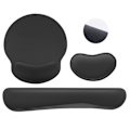 Miniatyrbilde 3 av 8: 3 stk datamaskin håndleddsstøttesett Ergonomisk design bordmattesett med gummibunn for arbeidere spillere forfattere