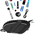 Miniatyrbillede 6 af 8: Polyester Fiber Mountain Bike Bagagebærer Taske Cykel Sadel Opbevaring Organizer Cykeludstyr Sort