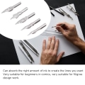 Miniatyrbillede 5 af 6: Comic Dip Pen Nib til scrapbog, journal, håndbogstaver og skrivning