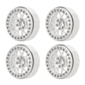 Miniatyrbillede 4 af 8: Aluminiumslegering RC Bilhjulnav 2,2 Tommer RC Beadlock Hjul Fælge til 1/10 Fjernbetjening Bil Sølv