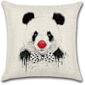 Miniatyrbilde 2 av 5: Putetrekk og putetrekk i polyester i 4 deler, 45x45 cm, Panda-tema
