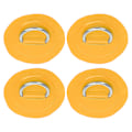 Miniatyrbillede 6 af 8: 4 stk. PVC-lap med elastisk reb sæt D-ring lap bungee reb sæt rustfrit stål D-ring pude gul