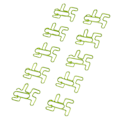 Miniatyrbild 5 av 8: 100 st Söt pappersklämma figurformad galvaniseringsprocess Förhindra halka Utsökt bärbar metallklämma Grön
