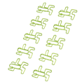 Miniatyrbillede 5 af 8: 100 STK sød papirclips figurformet galvaniseringsproces Forhindrer glidning Udsøgt bærbar metal papirclips Grøn