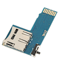 Miniatyrbild 4 av 8: Minneslagringskort Shield-modul Plug and Play Dual System Switcher för Raspberry Pi 3B+3B 2B B+