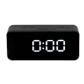 Miniatyrbild 3 av 8: LED digital väckarklocka med temperaturdisplay Automatisk ljuskänsla USB spegelklocka Svart