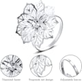 Miniatyrbilde 5 av 5: 12 stk Blomster Rhinestone Serviettringer Sett Legering Hul Design Elegant Serviettholdere for Hjemmedekor