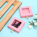 Miniatyrbild 4 av 8: 2 st förvaringslådor för falska ögonfransar, fyrkantigt fönster, förvaringslåda för falska ögonfransar, rosa