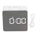 Miniatyrbild 1 av 5: LED Spegel Väckarklocka med Temperatur Datum Tid Visning Snooze Funktion för Sovrum Vardagsrum Kontor