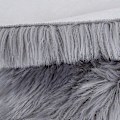 Miniatyrbild 3 av 4: Fluffig Matta, Mjuka Sängmattor Faux Fårskinnsmatta Löpare för Vardagsrum Barnrum Sovrum Soffmatta Bil Sängmatta (Grå)