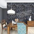 Miniatyrbild 2 av 5: Självhäftande vulkanisk stenpanel kakeldekaler - Material väggdekaler 70 x 77 cm - 1 styck