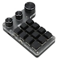Miniatyrbild 5 av 8: 12-tangenters mekaniskt tangentbord Bluetooth USB-anslutning Mini bärbar programmerbar makro tangentbord med 3 knappar för kontor