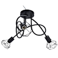 Miniatyrbillede 4 af 8: 3 Hoveder Vedhængslampe Hul Jern Loftlampe Base til Soveværelse Spisestue Stue til E14 Pære 85‑265V