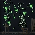 Miniatyrbilde 5 av 5: Selvlysende klistremerker, selvlysende stjerner tak vegg klistremerker fluorescerende takdekorasjon selvklebende 1 stk