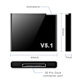 Miniatyrbillede 4 af 5: I-wave 30 Pin Bluetooth 5.1 Audio Receiver Musik Mini Trådløs Adapter kompatibel med 30pin Analog Højttaler-B3