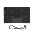 Miniatyrbild 7 av 8: Trådlöst tangentbord Multi Touch Sensitive Operation Litet bärbart uppladdningsbart tangentbord för IOS TabletBlack