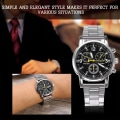 Miniatyrbild 8 av 8: Män Man Analog watch Rostfritt stål Armband Legering Case (svart)