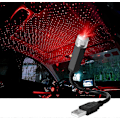 Pikkukuva 1 / 5: LED-tunnelmavalo, auton USB-kattolamppu tähtitaivas-tunnelmavalo LED-projektori punainen yövalo säädettävä useita tiloja, romanttinen USB-valo autoon