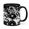 Miniatyrbillede 1 af 5: Mekaniker Motor Kaffekrus - Motor Stempel Sort Kaffekrus - 350ml E
