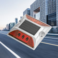 Miniatyrbillede 3 af 8: LED Solar Power Ground Markeringslys Vandtæt udendørs indkørsel Road Highway Spike LampeRød