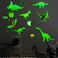 Miniatyrbillede 7 af 8: 14 stk. Dinosaur Wall Decals Lysende Dinosaur Stickers Aftagelige PVC Dinosaur Wall Sticker til Soveværelse Klasseværelse