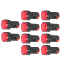 Pikkukuva 3 / 8: 10 kpl AD16-22DS korkean kirkkauden punainen LED-signaalilamppu LED-merkkivalo signaalin ilmaisuun AC/DC110V