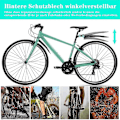 Miniatyrbillede 4 af 5: Universal For- & Bagskærm, Fuld Dækning Tykkere Bredere Justerbar Cykelskærm, passer til 20/22/24/26 tommer MTB Racercykel, Sort_SZXM
