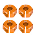 Miniatyrbilde 2 av 8: 12mm Universal Wheel Hex Hub Adapter for HSP Sakura 1/10 Scale RC Car (5mm, Golden orange)