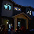 Miniatyrbilde 2 av 5: Halloween & Jul Vindusunderland Projektor Laser Dj Scene Lampe Spotlights Spøkelsesdisplay EU