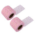 Miniatyrbillede 5 af 8: 2 ruller glitter tyl med skinnende udseende, nem at bruge, tilstrækkelig mængde, fire farver, netstof tyl til DIY-dekoration, pink