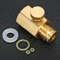 Miniatyrbilde 5 av 8: Soda sylinderadapterventil med bryter hunngjenger TR21-4 til hanngjenger G1/2 for Soda Stream
