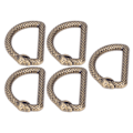 Miniatyrbillede 8 af 8: 5 stk. D-ringe i zinklegering - Stærke, holdbare, multifunktionelle og brede anvendelsesmuligheder - Metal D-ringe til taske, rygsæk, bælte - Bronze