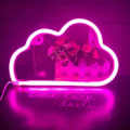 Miniatyrbild 2 av 5: QiaoFei Neon LED Moln Skylt Ljus Dekor, Väggdekor för Jul, Födelsedagsfest, Barnrum, Vardagsrum