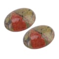 Miniatyrbild 4 av 8: 20st cabochons pärlor ovala äggformade slät yta Blomma grön polerade cabochons stenar för smyckenstillverkning