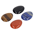 Miniatyrbillede 7 af 8: 4 stk. tommelfinger bekymring sten stress relief meditation lille bærbar oval cabochon sten til hjemmet kontor udendørs