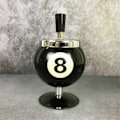 Miniatyrbillede 3 af 5: Pool Billiard Ball Design Askebæger Bærbart Metal Askebæger, Sort, Nr. 8
