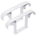 Miniatyrbilde 1 av 2: Oppgrader Gardin Tau Draperi Stang Takmontert Dobbel Aluminium Legering Brakett