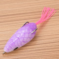 Miniatyrbillede 7 af 8: 2 stk. kunstig frøformet lokkemad med bundskæg og kroge - fiskegrej tilbehør2#